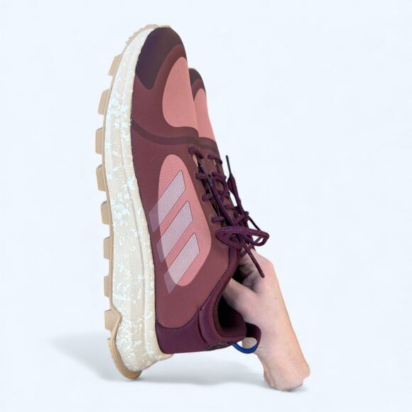 Adidas Response Trail X Running Shoes Sneakers Maroon Raw Pink Linen Women's 9.5 - Picture 6 of 9